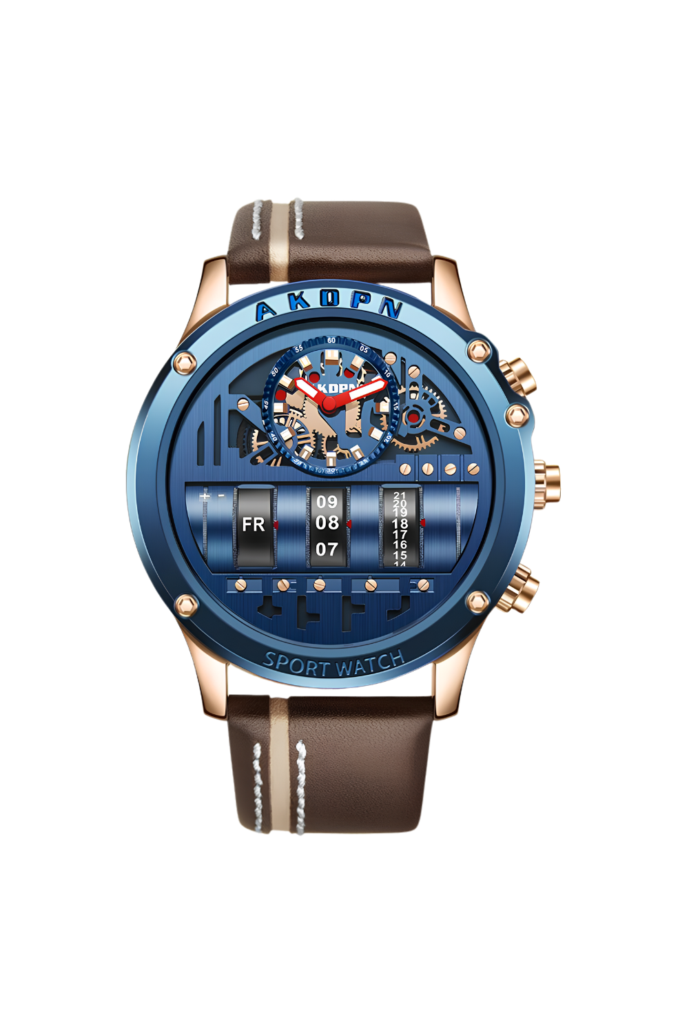 Men's Leather Creative Wrist Watches