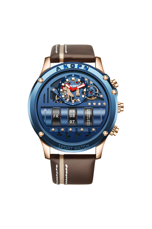 Men's Leather Creative Wrist Watches
