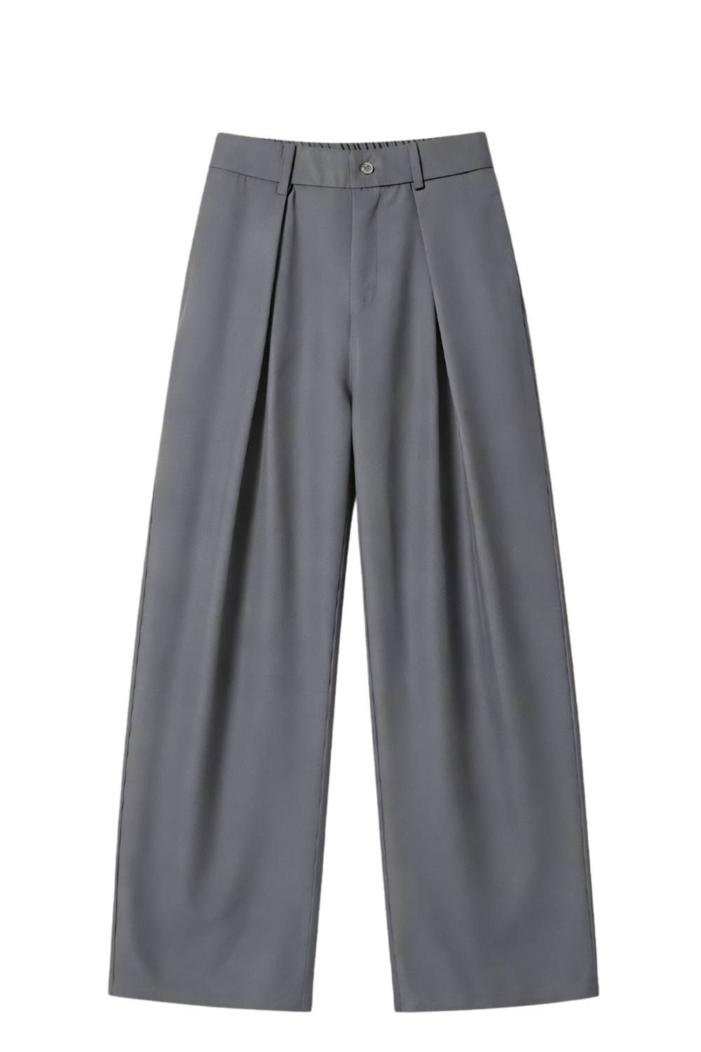 twin pleat trousers gray