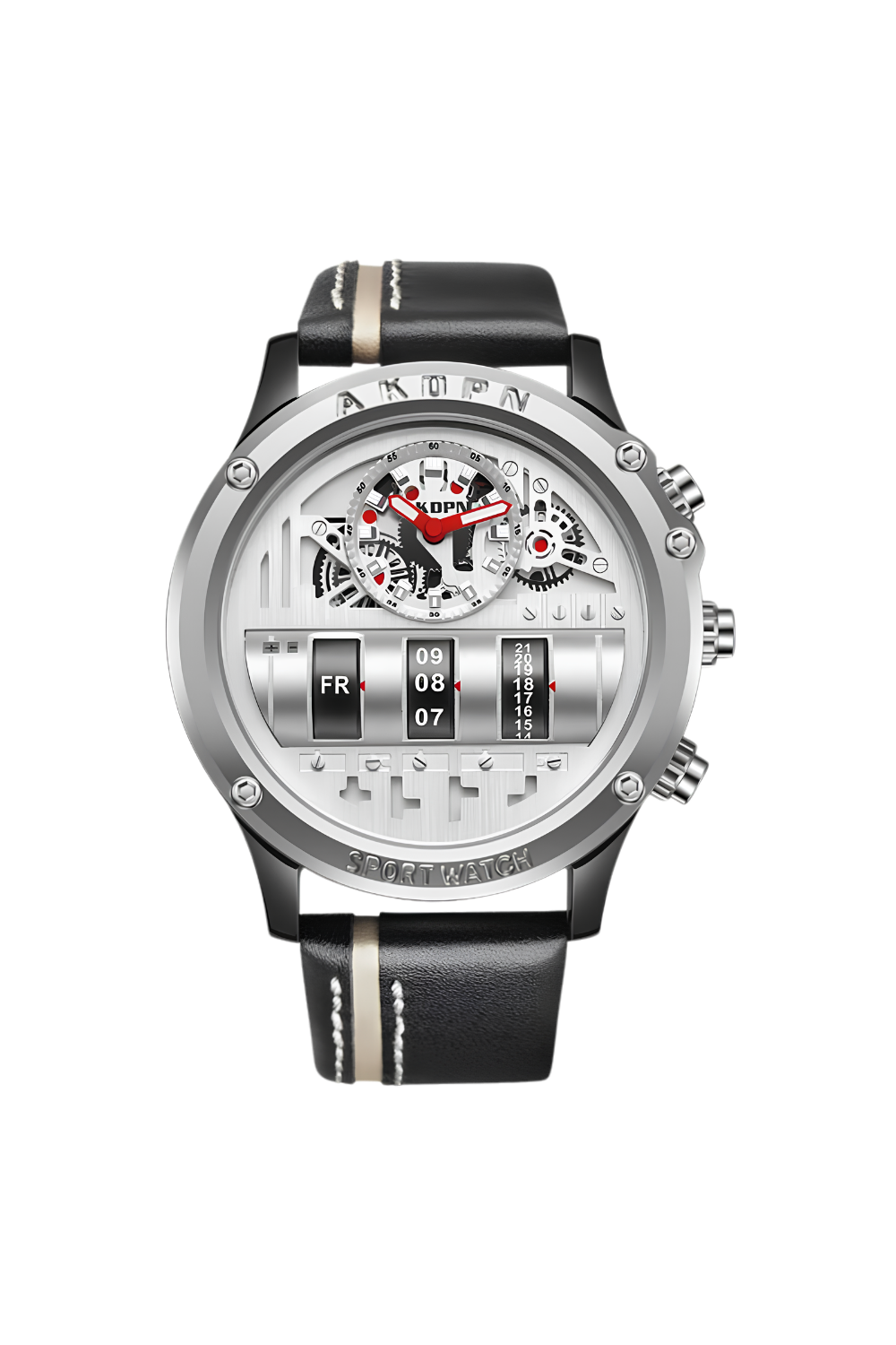 Men's Leather Creative Wrist Watches