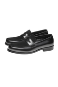 penny loafers black