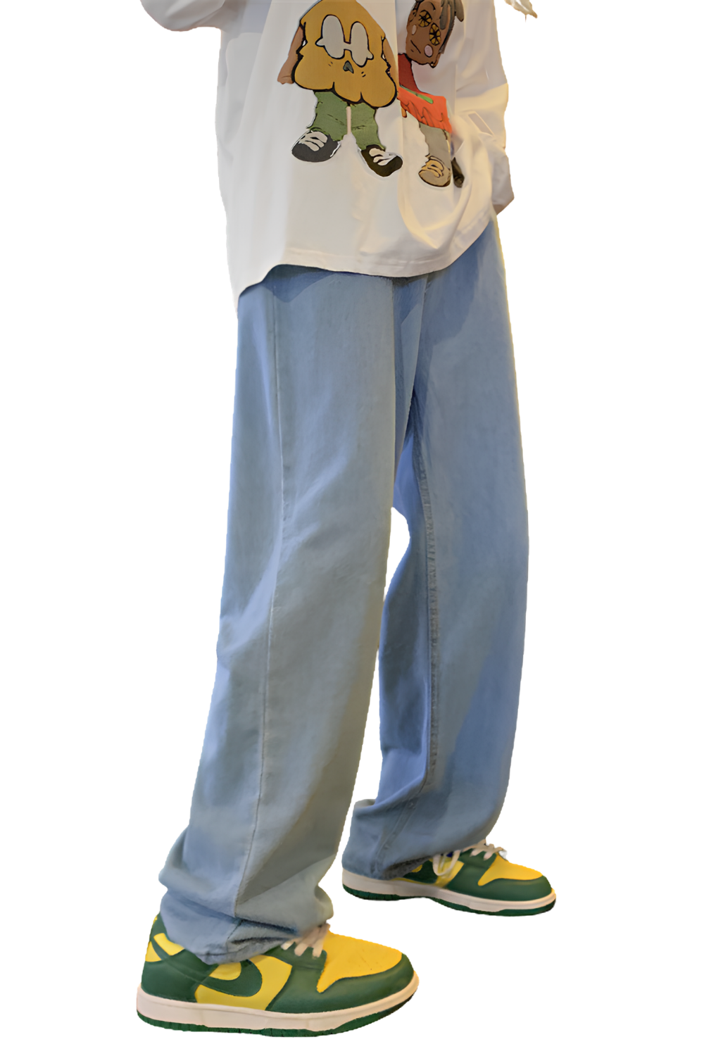 Jeans Men's Retro Baggy Straight Trousers