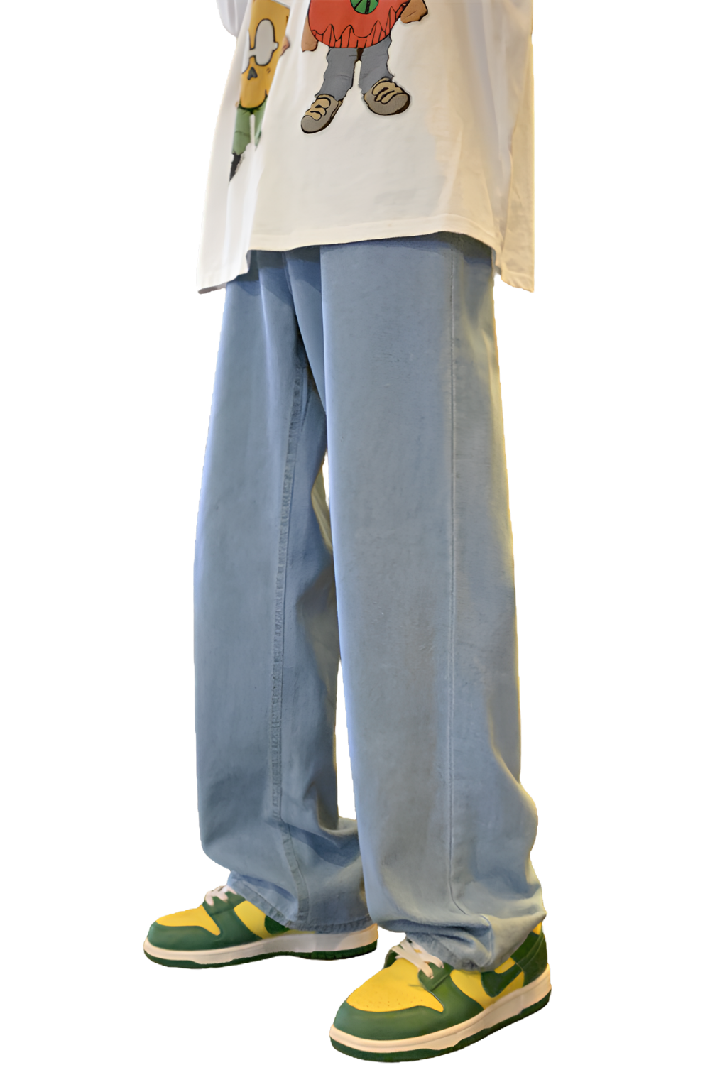 Jeans Men's Retro Baggy Straight Trousers