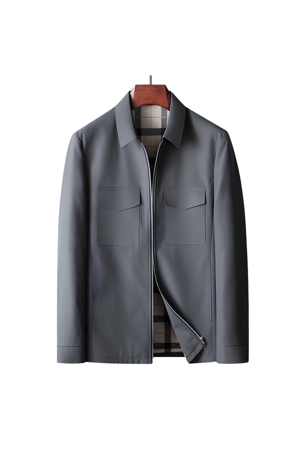 Loose Cargo Lapel Jacket Gray