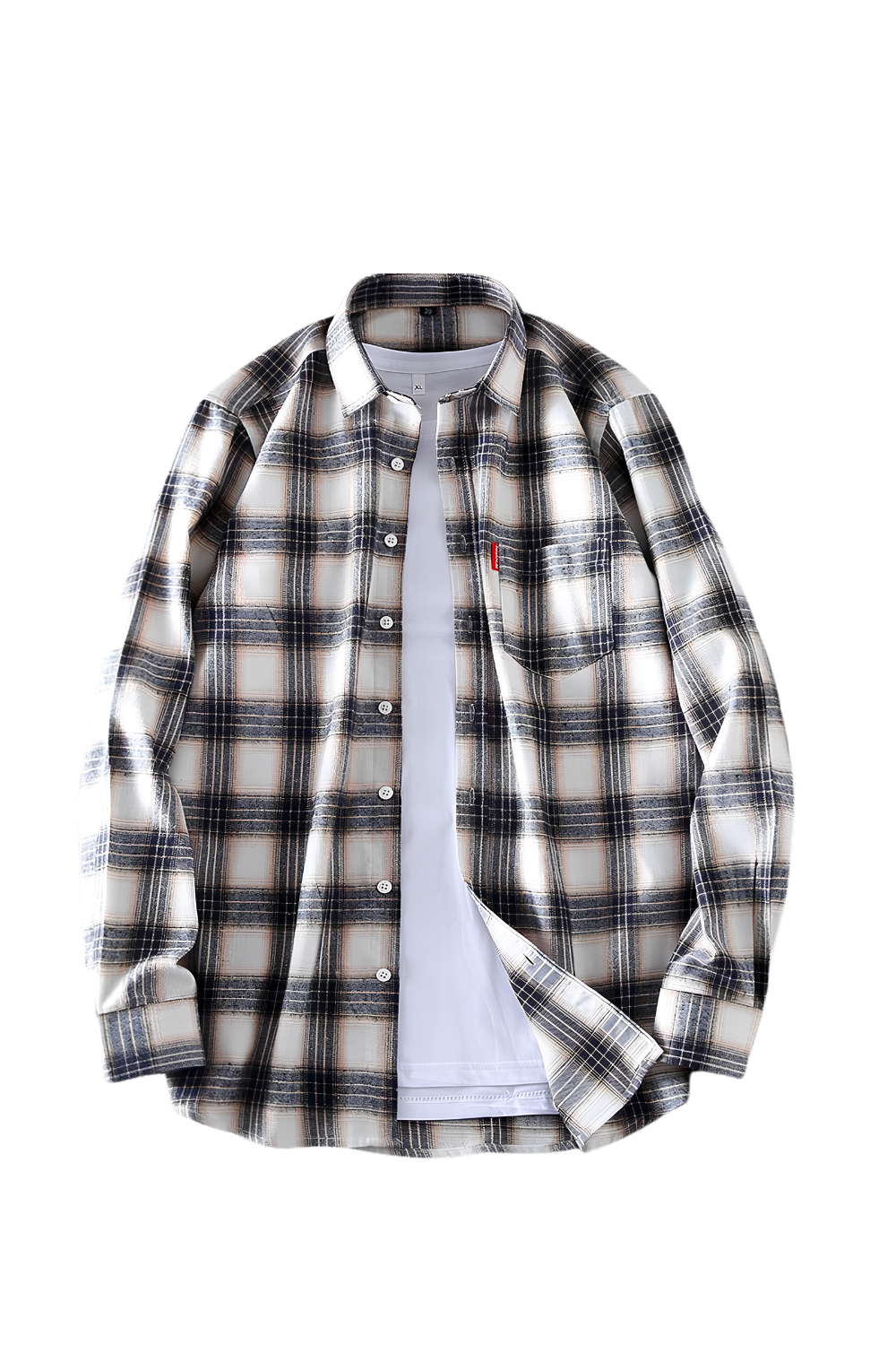 Springautumn Casual Thin Men's Plaid Shirt