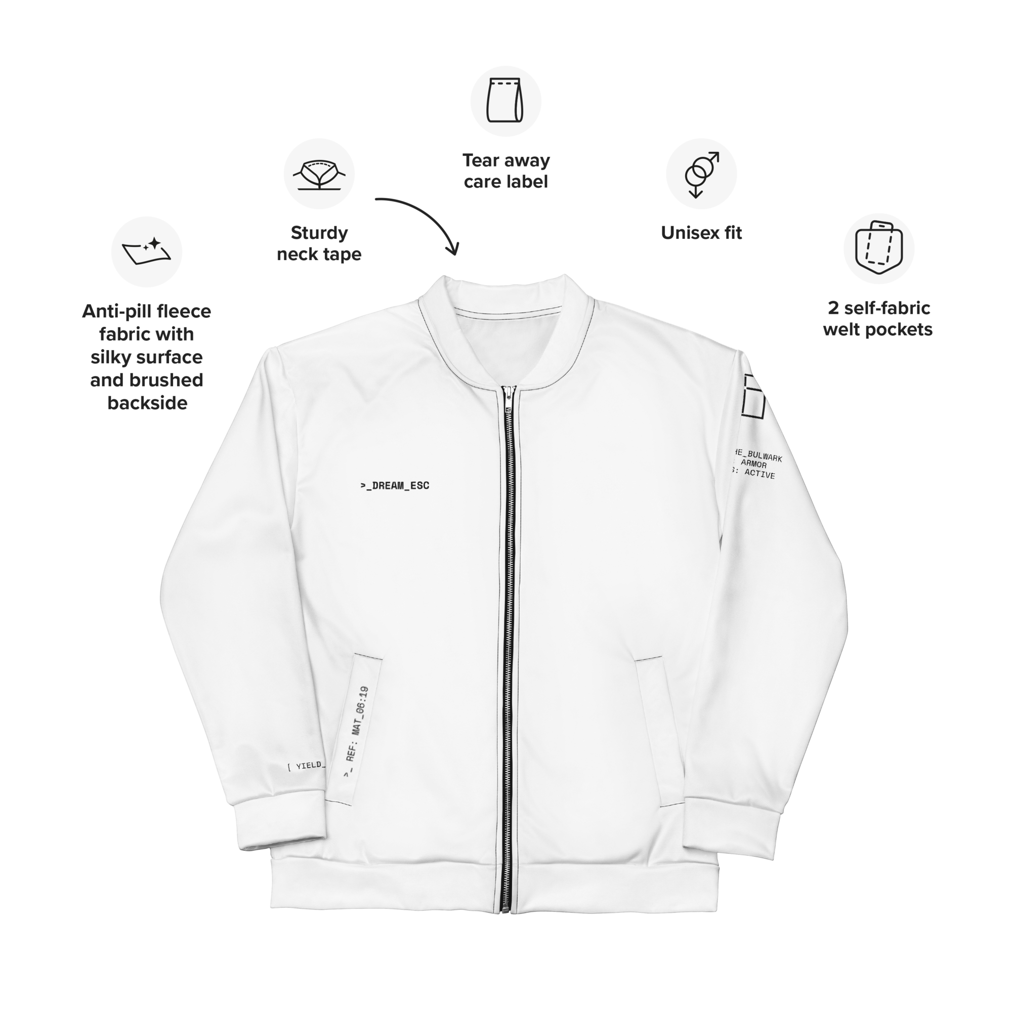 bomber jacket white